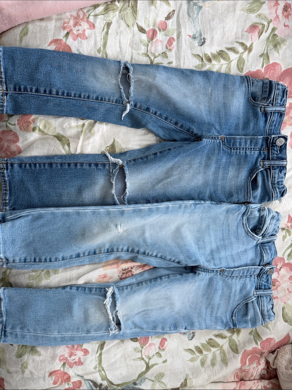 GAP Light Blue Distressed Kids' slim taper Jeans - Twin Pack